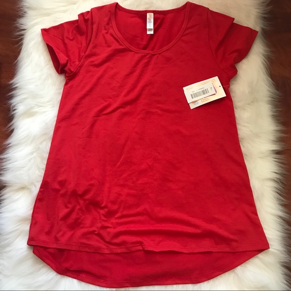 LuLaRoe Tops - NWT XS LuLaRoe Red Classic Tee